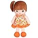 Produktbild Acecoree Kuschelpuppe Kinder Mädchen Stoffpuppe hübsch Puppen Kreative Geschenk Weiche Plüschtiere, Höhe: 55cm (Orange)