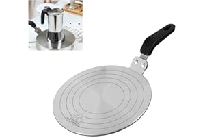 ‎GOCOFFUN Gocoffun Induktion Adapterplatte für Moka, Edelstahl Gasherd-Diffusorplatte 20cm, Induktionskochteller Adapter, für die Verwendung von Kaffeekannen, Kochgeschirr