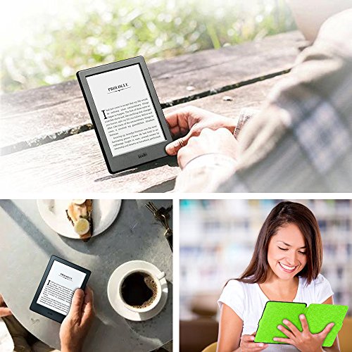 Fintie Hülle für Kindle 8 Generation – Die dünnste und leichteste Schutzhülle Tasche mit auto Sleep / Wake für Kindle eReader (6 Zoll) Touchscreen ohne Spiegeleffekte, (8. Generation – 2016 Modell), Grün - 7