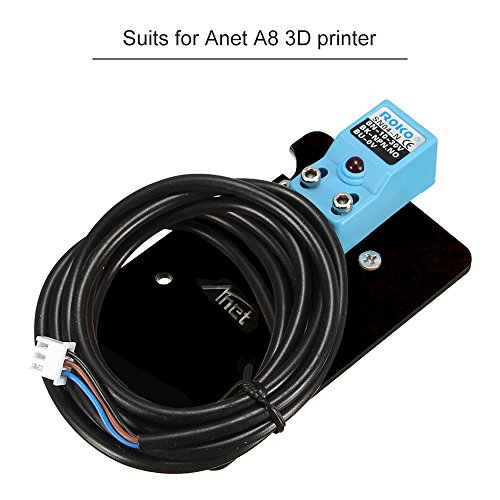 Aibecy Verbessert 3D Drucker Automatische Nivellierung Sensor Induktiv Näherungssensor, Erhitzt Position Einstellbar mit Montageplatte & Schrauben für RepRap Prusa DIY 3D Drucker Zubehör - 3