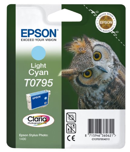 Epson T0795 Cartouche d'encre d'origine 1 x cyan clair 540 pages