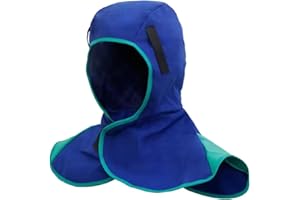 BARAC Capucha de Soldadura de Protección Completa a Prueba de Polvo Resistente al Desgaste Ligero Ignífugo Reutilizable Lavable para Soldador Máscara Facial