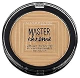 iluminador stick primor El Chroming en modo fácil Maybelline New York Master Chrome Polvos amplificadores de luz, 9 g, 100 Molten Gold