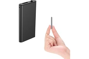 DuckDik Q1 32GB Mini Grabadora Activada por Voz, Una de Las Grabadoras más Pequeñas, Grabación 15 días en Standby, Reducción de Ruido HD, Compatible con Android, iPhone, Windows y Mac