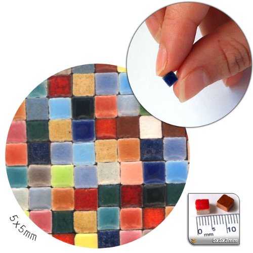 Mini Mosaïque (5x5x3mm), 1000 tesselles, Multicolore, MXAL