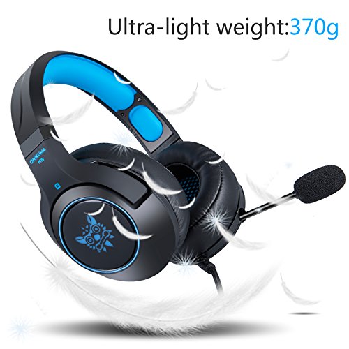 Auriculares Gaming para juegos PS4  Cascos Gaming de TENSWALL con puerto jack 3 5 mm Auriculares est  reo para video juegos con Micr  fono y luz LED  sistema de cancelaci  n de ruido y control de volumen para Xbox One  Nintendo Switch  PC  computadora port  til  tableta  m  vil  etc