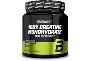 BioTechUSA 100% Creatine Monohydrate | Créatine de qualité pharmaceutique | Micronisée | Végétalienne | Sans gluten, 500 g, Non aromatisé