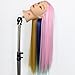 Neverland Beauty 26" Cosmetology Mannequin Head 100% Synthetic Hair Rainbow Color, Practice Training Hair Styling Mannequin Head with Table Clamp Holder UK Stock