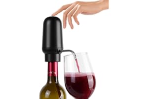 KOOCHUWAH Ventilatore elettrico per vino, decanter rapido, ricaricabile, nero, moderno, versatore per vino
