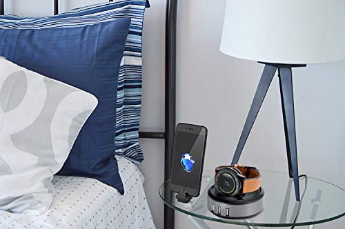 Loveblue für Samsung Gear S3 Wireless Ladegerät Stand, Ladestation Dock Cradle mit 3-Port USB Kabel für Samsung Gear S3 Smart Watch Zubehör / Samsung Gear S3 Frontier / S3 Classic Gear S2 / S2 Classic Moto 360 2nd Gen Moto 360 Sport - 8