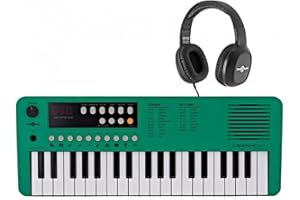GEAR4MUSIC VISIONKEY-1 Mini Piano Numérique pour Enfant et Débutant - Clavier de Piano Electrique 37 Touches avec Casque USB-C