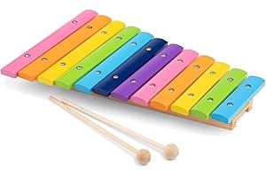 New Classic Toys - 10236 - Musikinstrument - Xylophon - 12 Töne - Bunt