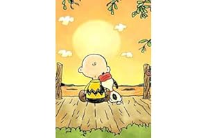 BETTER SELECTION 5D Diamante Pintura Kit Por Número, Vignette Charlie Brown & Snoopy Redondo Taladro Completo Acrílico Bordado Punto De Cruz Manualidades Suministros Para Decoración De Pared Del Hogar Adultos 30X40 cm