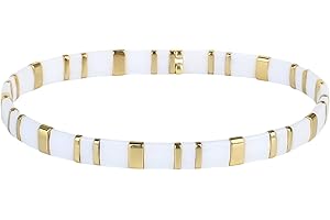 KELITCH Femmes Bracelet Charme en Perles Tila Bracelets Extensible Bracelets Tour D'amitié Bonbons Couleurs