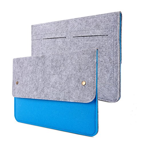 YESSBON 13,3 Zoll Macbook Air/Pro Retina Schönem Filz Sleeve Filztasche Hülle Ultrabook Laptop Tasche Notebook-Taschen Speziell für 13,3 Apple Macbook Pro Retina und Macbook Air Zoll Entworfen Weihnachtsgeschenke Frauen und Männer ( Grau Blau )