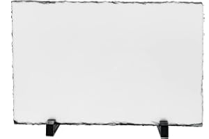 LYHLYA Sublimation Blank Slate Rock 20x30cm Rectangle Customized Memorial Frame with Display Stands Sublimation Personalized Picture Frame for Heat Transfer Printing