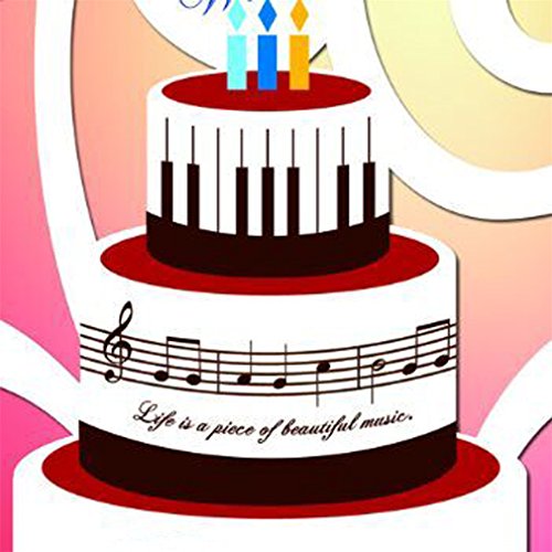 LYNCH Verschiedene Musik-Anmerkung-Form-Silikon Fondantform Bakeware DIY Kuchen-Werkzeuge,Rosa - 8