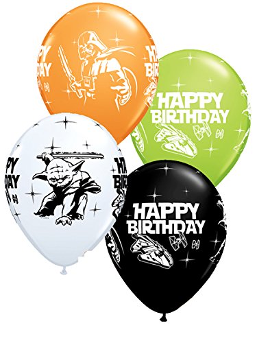 Star Wars Alles Gute Zum Geburtstag 27.9cm Qualatex Latex Ballons x 25