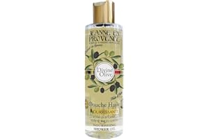 JEANNE EN PROVENCE - Douche Huile Divine Olive - Nettoie, Nourrit & Parfume - Gel Douche Pour Peaux Sèches - 95% d'Ingrédients d'Origine Naturelle - Fabriqué en France à Grasse - 250 ml