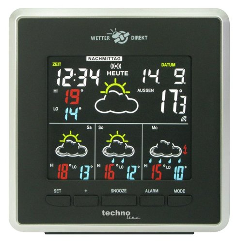 Technoline, WetterDirekt Wetterstation WD 4026 mit Innen- und Außentemperaturanzeige sowie Wettervorhersage für 4 Tage - 3
