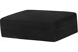 ILiemao Copri Pouf Elasticizzato Rettangolare Copri Pouf Fodera Poggiapiedi Fodere Coprisgabello, Copertura per Sgabello(V-03,85-95x70-80cm)
