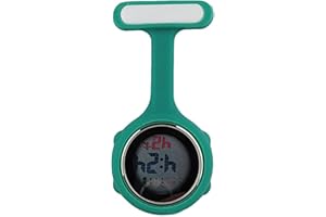 SagaSave Orologio digitale da taschino, con display digitale, silenzioso, elettronico, luminoso, con perno/clip, per infermieri, medici, donne e uomini