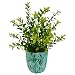 Thefancymart Artificial Green plant (size 12 inchs/ 30 cms) with Marble finish pot RS.325.00