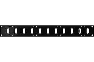 STEINBERG14 400x50mm / 16x2 inch Adjustable Sliding Hit and Miss Ventilation Grille - Black Metal Air Vent Cover