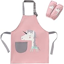 SUNNEKO Tablier Cuisine Enfant Imperméable, Tablier De Cuisine Enfant