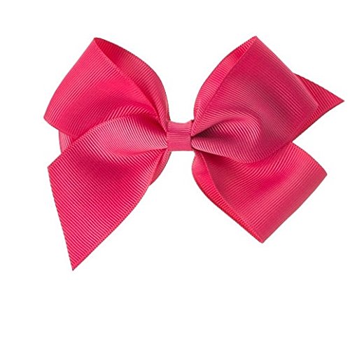 Clip Grosgrain Bow - Strawberry