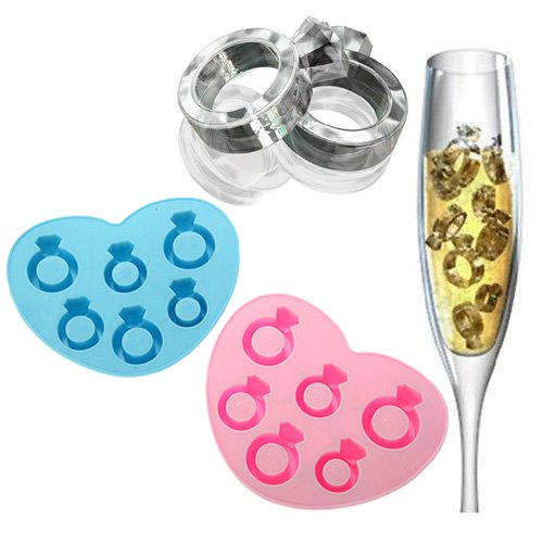 Silikon Eiswürfelform Eiswürfel Eisform f.Eiswürfelbereiter Eiswürfelschale Ring Form in Farben zufaellig versand