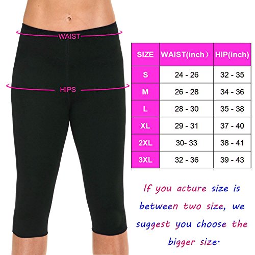 Frauen Abnehmen Hosen Capris Hot Thermo Neopren Sweat Sauna Körper Shapers Yoga für Weight Loss - 3