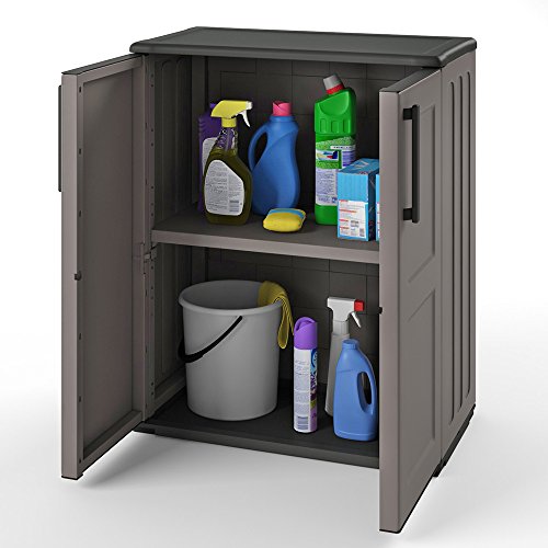 Kunststoffschrank Werkzeugschrank Schrank Kunststoff Regal 84×68 cm Grau - 5