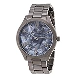 David Lenox DL0327 Damenuhr Edelstahl Grau Ton Armbanduhr mit Marmor Effekt Ziffernblatt