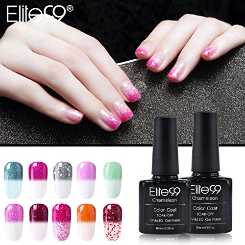 Elite99 thermo nagellack UV nagellack gel shellac set nagellack nail polish set soak off gel thermo gel (1xStück 10ML) - 4