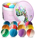 STNTUS Bath Bombs Gift Set (12 x 86g), Handmade Natural Spa Bubble Bombs and Floating Fizzies, Relaxation and Moisturizing - Perfect Valentines Birthday Christmas Gift for Women, Kids