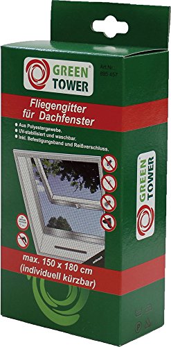 Preisvergleich Produktbild GREEN TOWER Fliegengitter 150X180cm Anthrazit Für Dachfenster