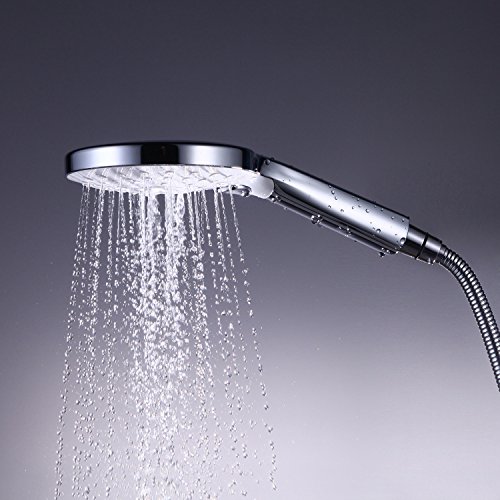 Homelody Handbrause 3 Strahlarten Brausekopf Knopfdruck Verstellbar Brause Duschkopf Multifunktionsduschkopf Regendusche Antikalknoppen Duschbrause - 6