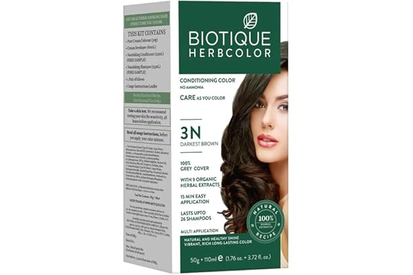 Biotique Herbcolor Conditioning Hair Colour l Ammonia Free Hair Color l 9 Organic Herbal Extracts l Natural and Healthy Shine