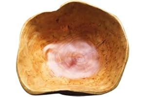 Oriental riverkit Natural Wood Fruit Bowl for Distinctive Decor, Irregular Creative Wood Bowl, Handmade Serving Wooden Fruit Bowl for Kitchen Counter (20-24 cm)