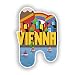Produktbild 2 x Skyline Wien Vinyl Aufkleber Reise Gepäck # 10405 - 25cm/250mm Wide