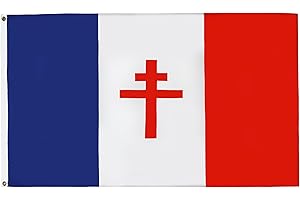 AZ FLAG - Drapeau France libre 1940-1944 - 150x90 cm - Drapeau Français De La Résistance 100% Polyester Avec Oeillets Métalliques Intégrés - Pavillon 110 g