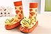 Moolecole Baby Boy Girl Toddlers Kids Indoor Slippers Shoe Socks Moccasins ANTI Skid Orange Tiger Cute Floor Stocking 14cm