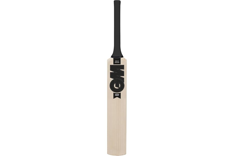 GM | Noir | Miniature Wooden Souvenir Mini Cricket Bat | Perfect for Player Autographs | 25 x 5.5 cm Face Area | 13 x 2.2 cm Handle | Gunn & Moore