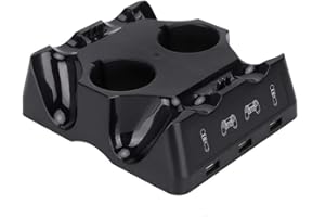 TOPIKY Base di ricarica USB a 4 porte Base di ricarica Base per caricabatterie per 4 Controller di movimento VR/PS