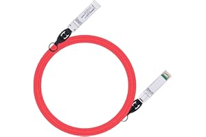 ipolex 10G SFP+ Copper Cable, Red SFP+ DAC, 10GBASE-CU Direct Attach Copper Cable, 10Gb/s Passive Twinax Cable Compatible for Cisco, Ubiquiti, Meraki, Mikrotik, Intel and more. 2-meter, 1-Pack.