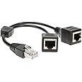 Adattatore RJ45 Y-Splitter - 1 Maschio A 2 Femmine Per Cavo Ethernet
