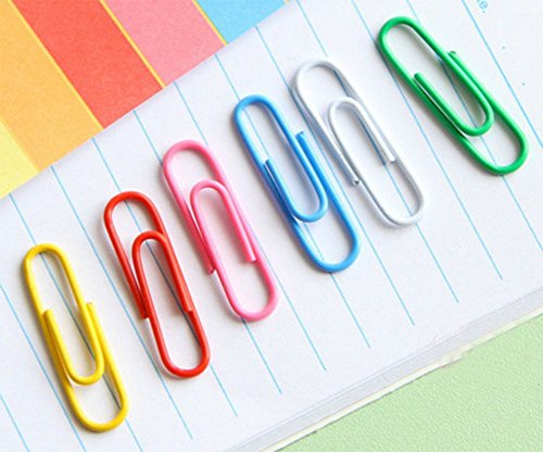 leisial 100  pcs clips de papel Clips de archivo oficina papeler  a de colores Color unidades