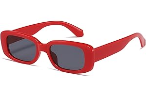 kimorn Rectangle Sunglasses for Women Men Trendy Retro Fashion Glasses 90’s Vintage UV 400 Protection Square Frame K1200