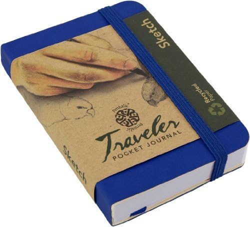 Pentalic Traveler Pocket Journal Sketch, 4 x 3, Royal Blue by Pentalic